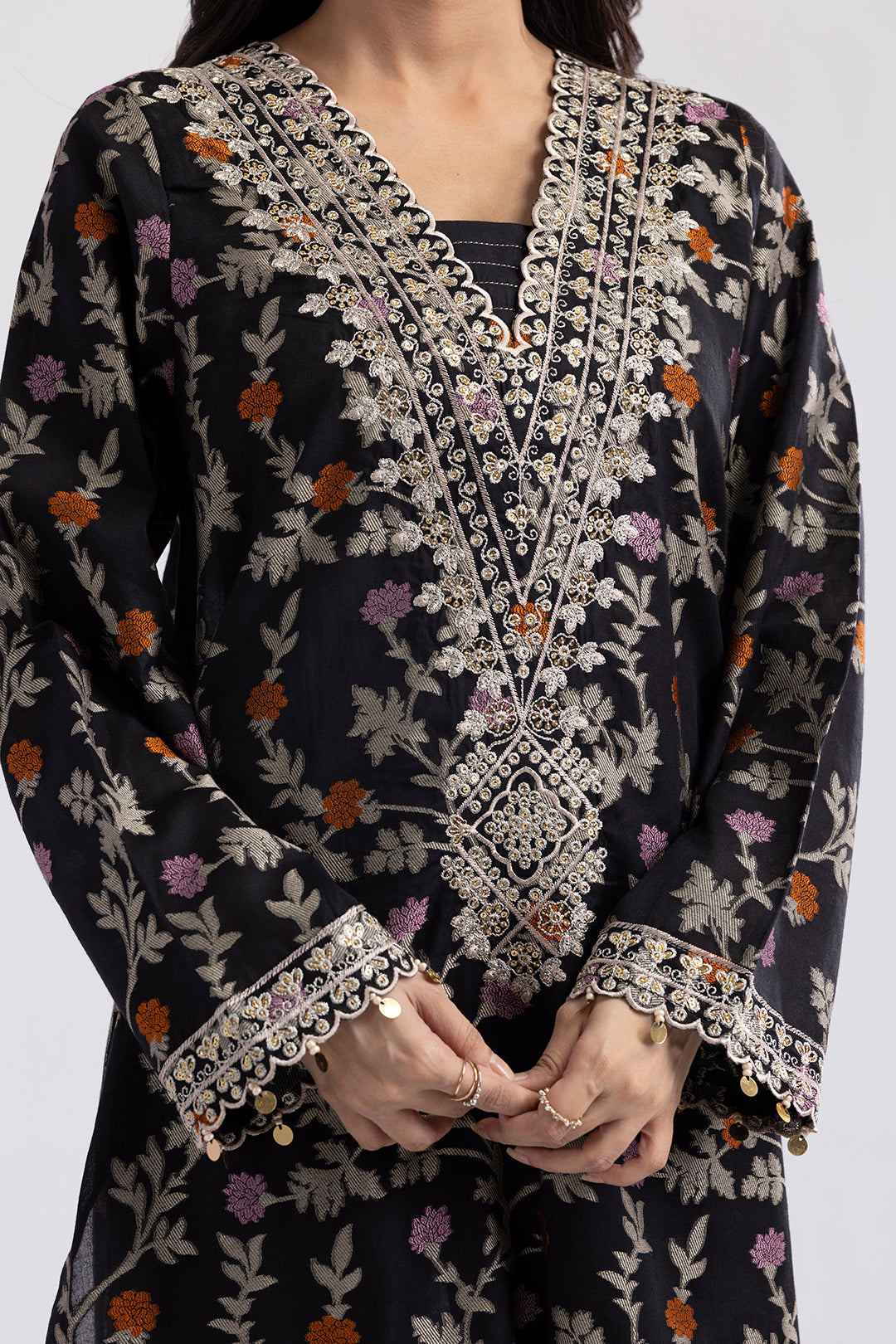 Embroidered Kurta Dupatta Trouser - 3358