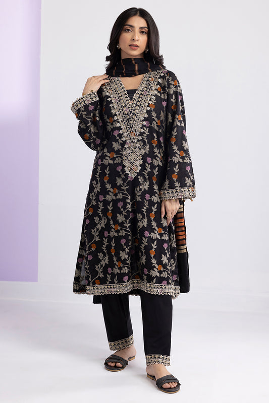 Embroidered Kurta Dupatta Trouser - 3358