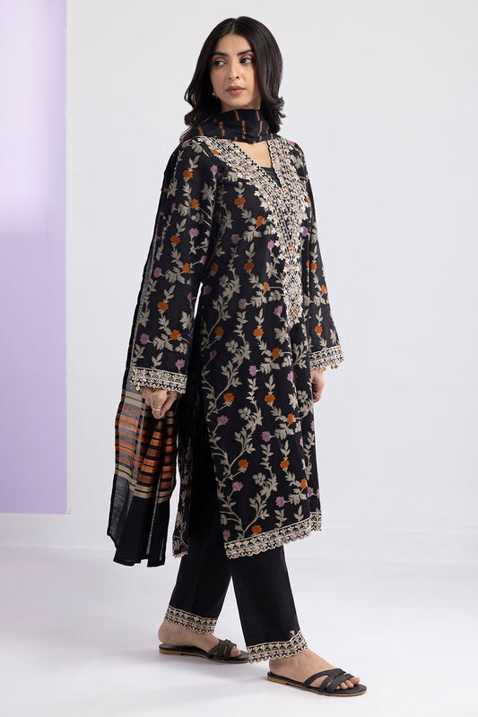 Embroidered Kurta Dupatta Trouser - 3358