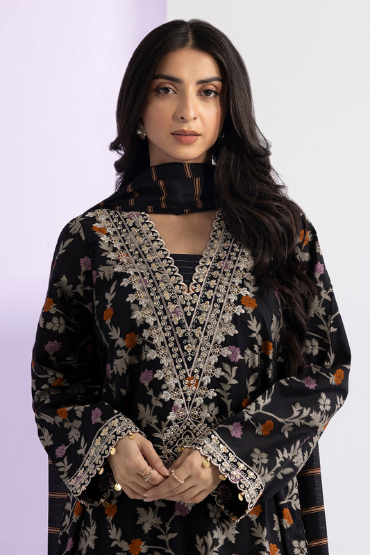 Embroidered Kurta Dupatta Trouser - 3358