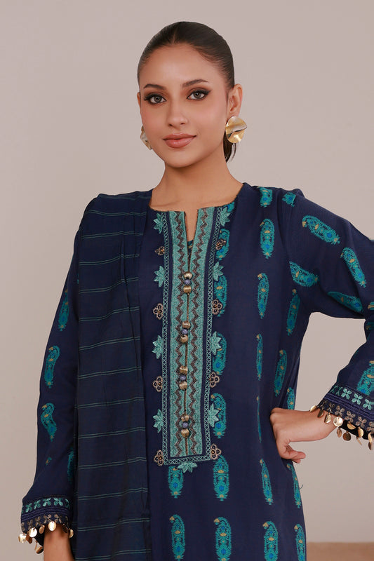 Embroidered Kurta Dupatta Trouser - 3359