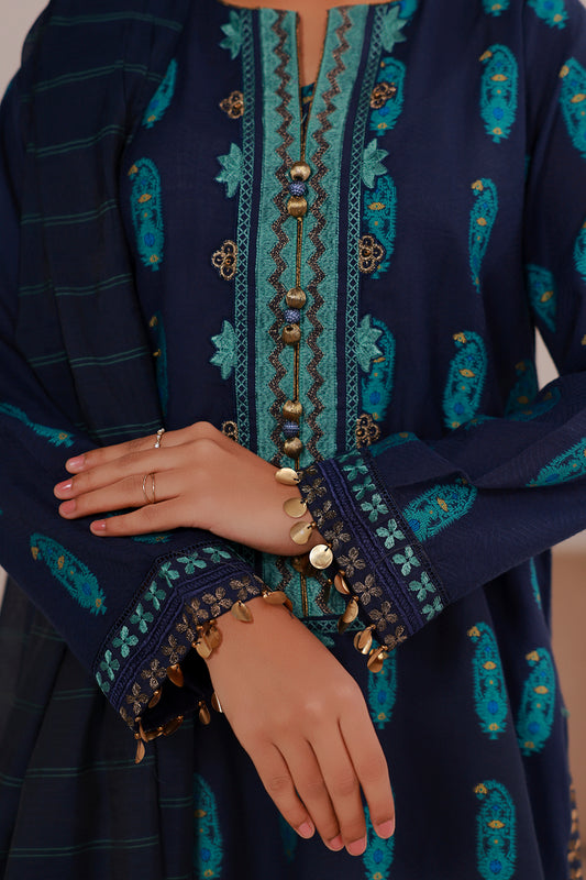 Embroidered Kurta Dupatta Trouser - 3359