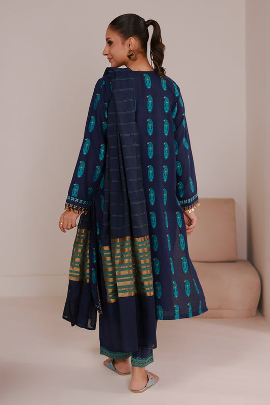 Embroidered Kurta Dupatta Trouser - 3359