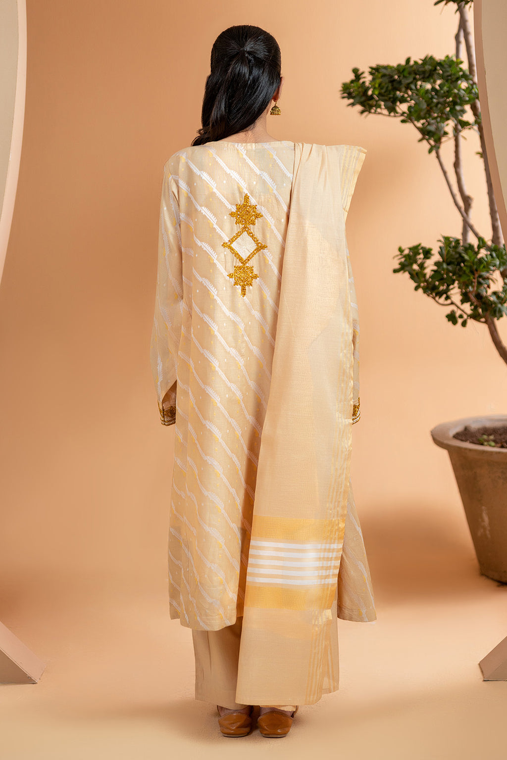 Embroidered Kurta Dupatta Trouser - 3360