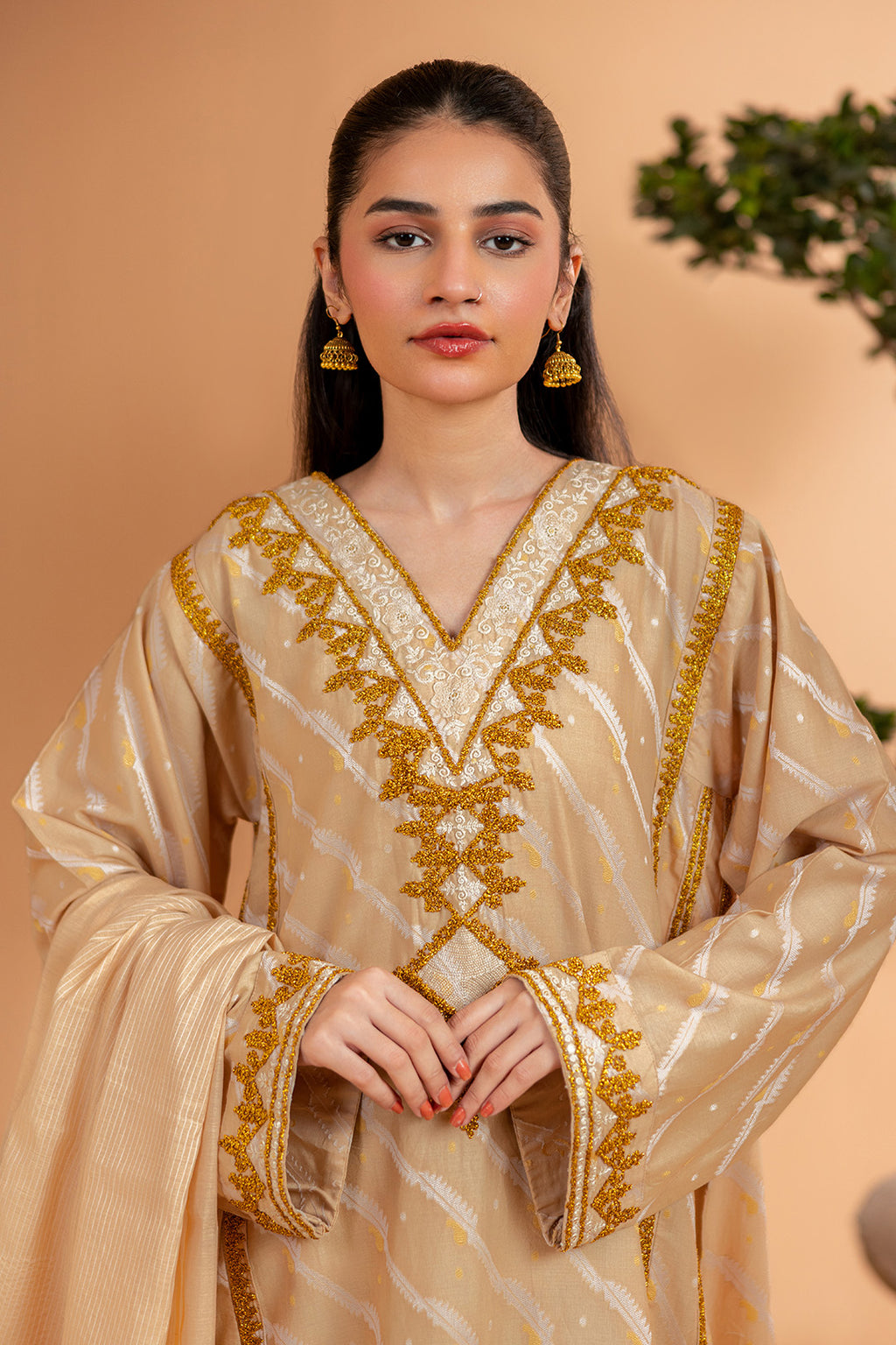 Embroidered Kurta Dupatta Trouser - 3360
