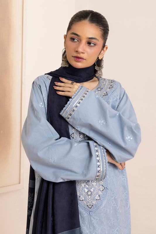 Embroidered Kurta Dupatta Trouser - 3370