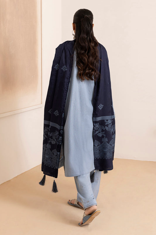 Embroidered Kurta Dupatta Trouser - 3370