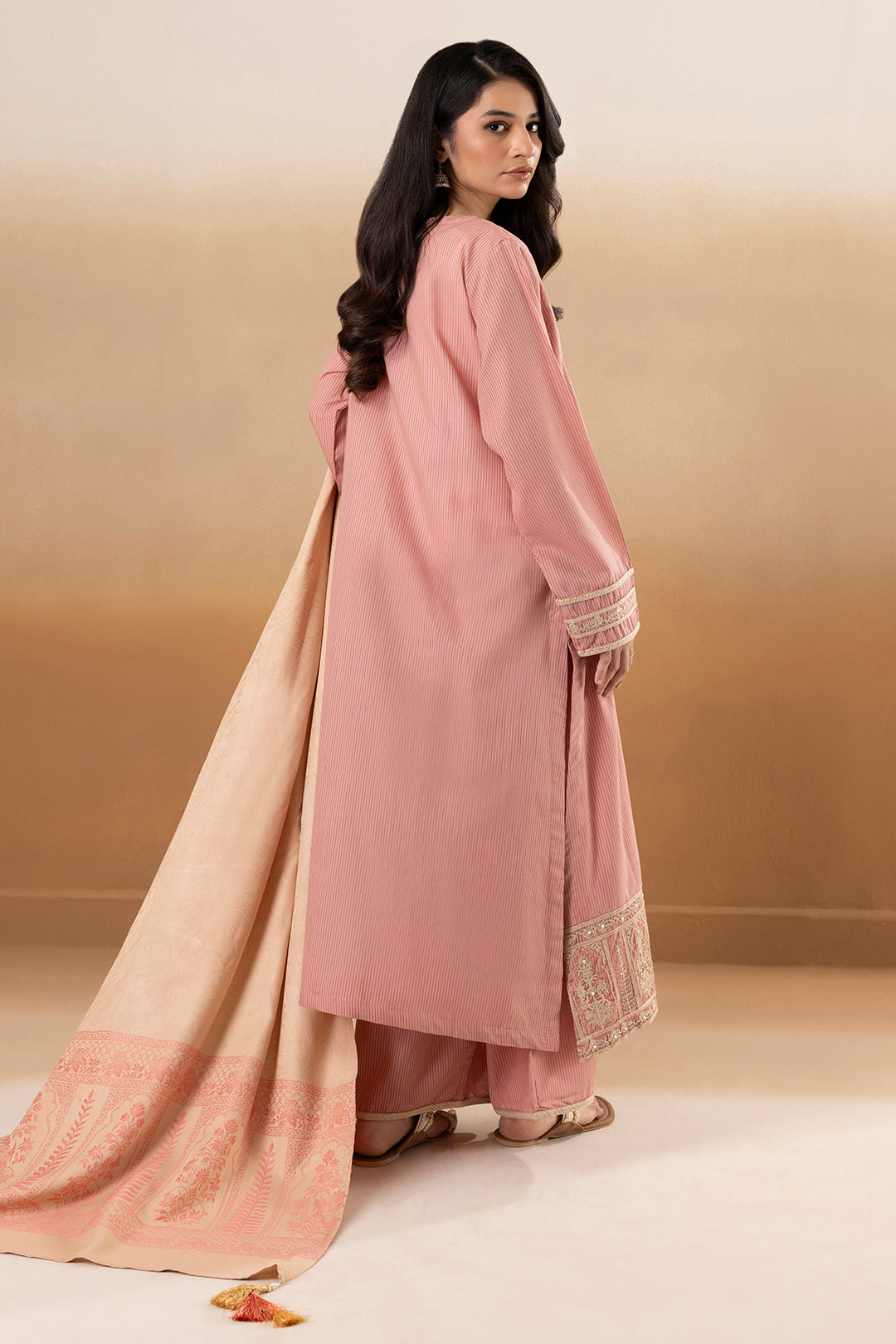 Embroidered Kurta Dupatta Trouser - 3371