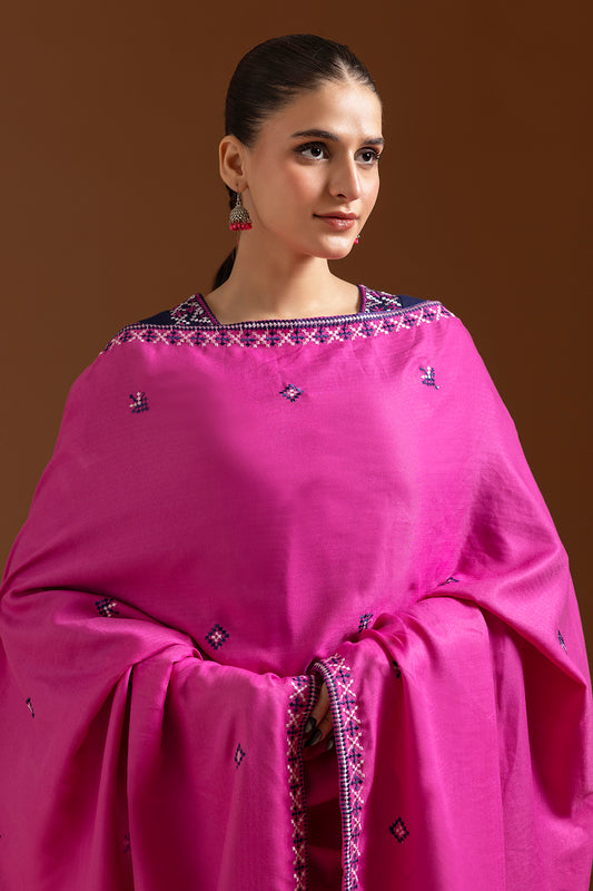Embroidered Kurta Dupatta Trouser - 3373