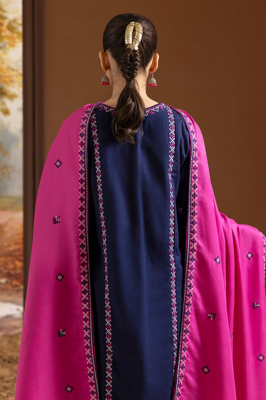Embroidered Kurta Dupatta Trouser - 3373
