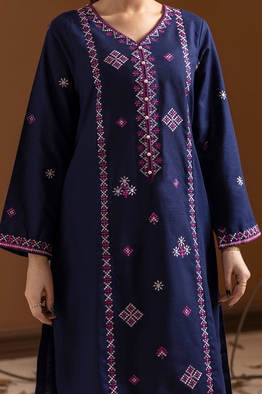 Embroidered Kurta Dupatta Trouser - 3373