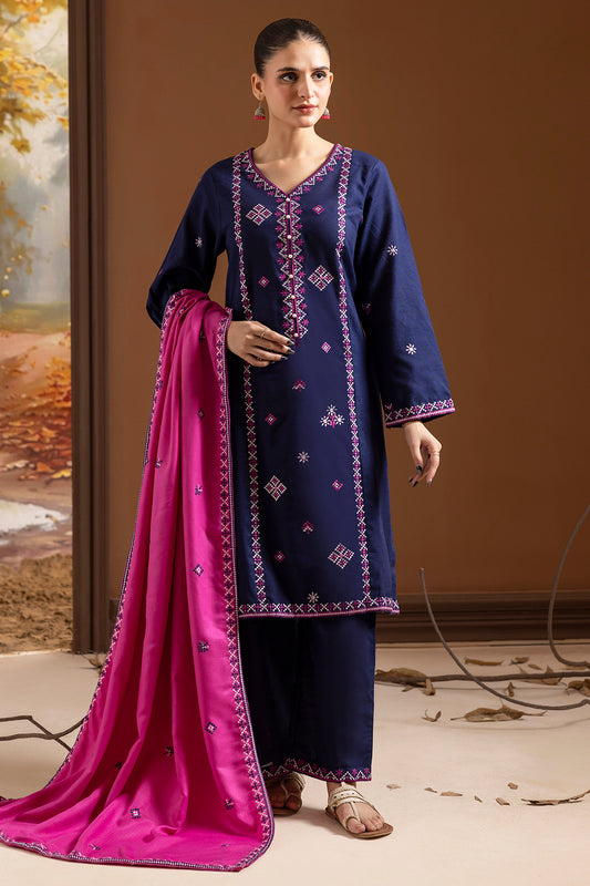 Embroidered Kurta Dupatta Trouser - 3373