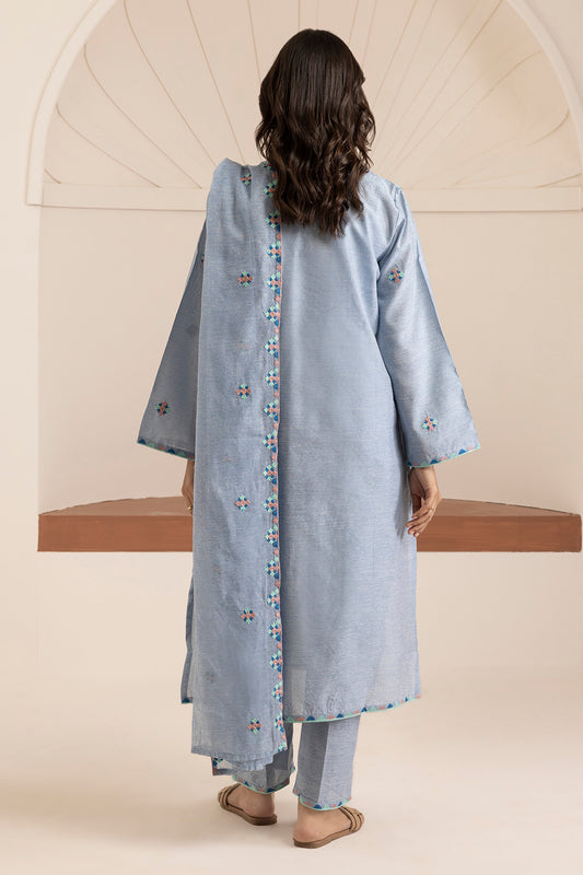 Embroidered Kurta Dupatta Trouser - 3375