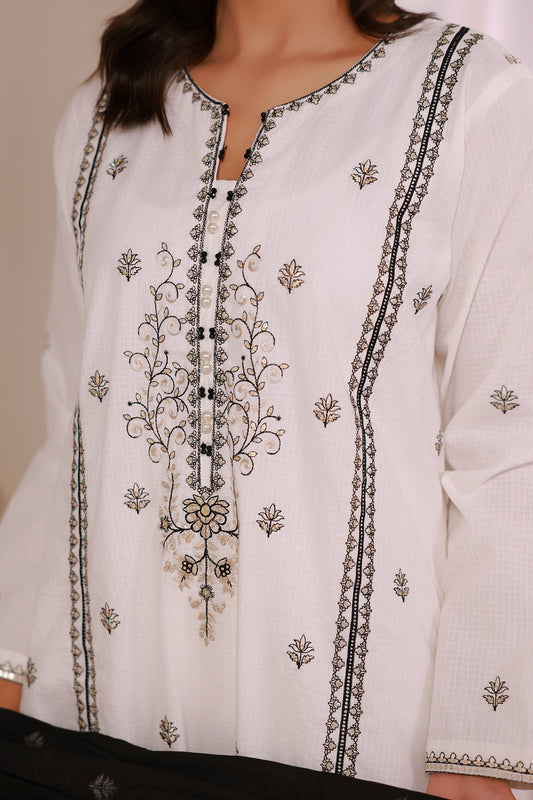 Embroidered Kurta Dupatta Trouser - 3376