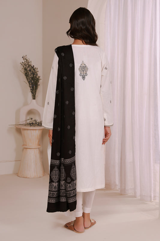 Embroidered Kurta Dupatta Trouser - 3376