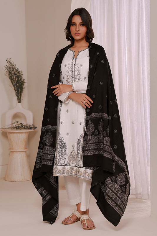 Embroidered Kurta Dupatta Trouser - 3376