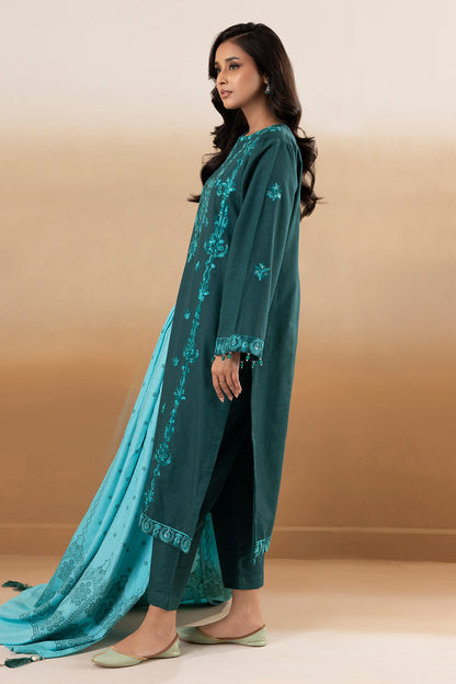 Embroidered Kurta Dupatta Trouser - 3378
