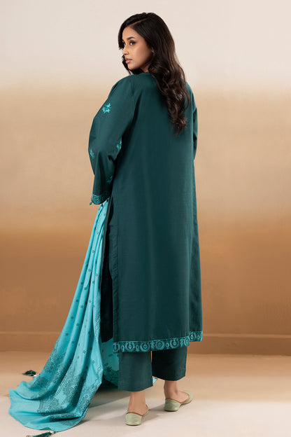 Embroidered Kurta Dupatta Trouser - 3378