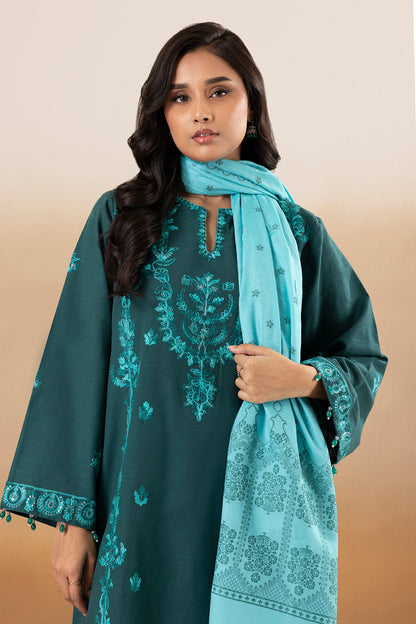 Embroidered Kurta Dupatta Trouser - 3378