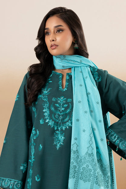 Embroidered Kurta Dupatta Trouser - 3378