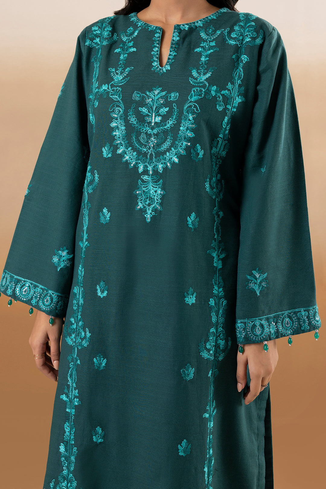 Embroidered Kurta Dupatta Trouser - 3378