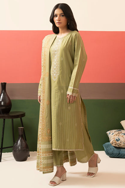 Embroidered Kurta Dupatta Trouser - 3388