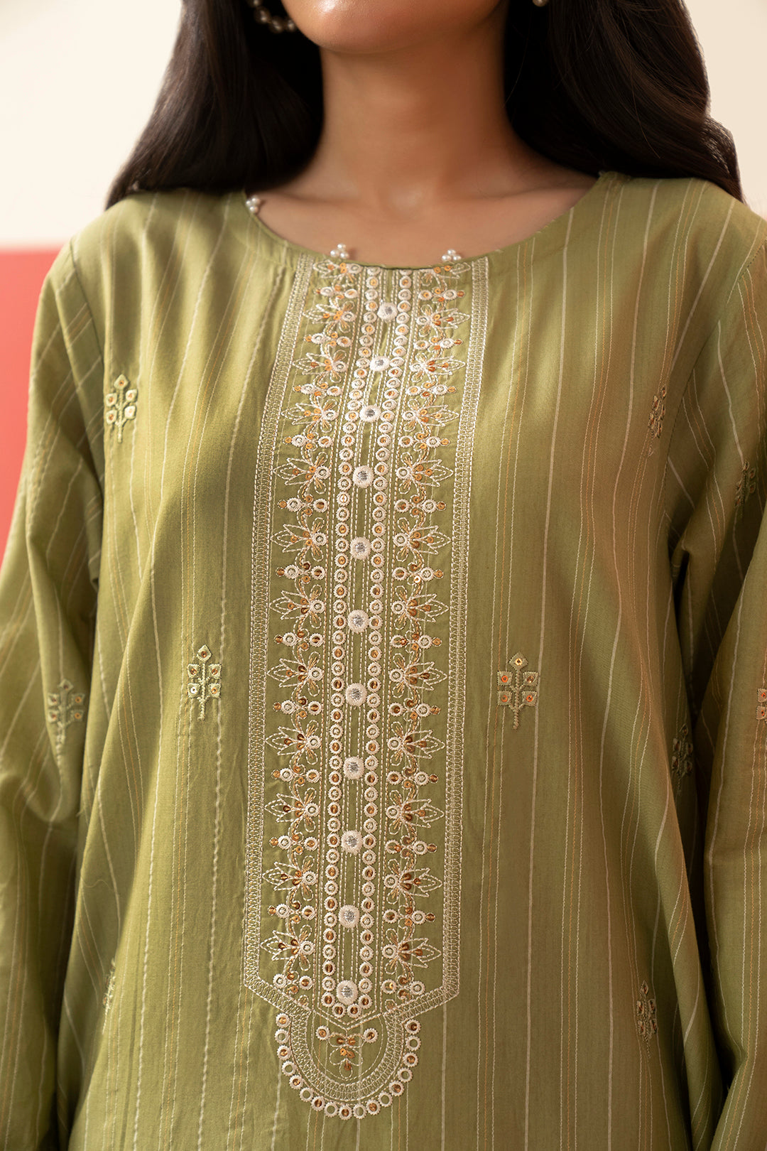 Embroidered Kurta Dupatta Trouser - 3388