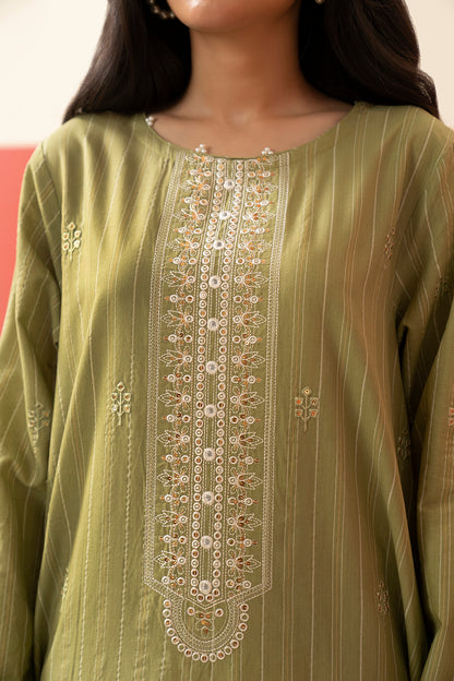 Embroidered Kurta Dupatta Trouser - 3388