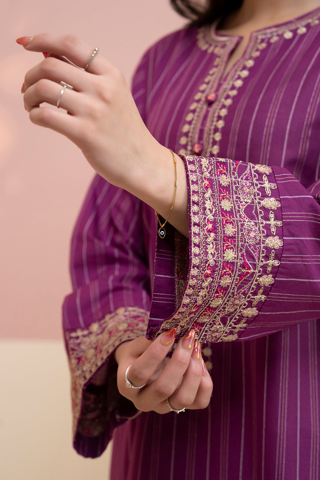 Embroidered Kurta Dupatta Trouser - 3389
