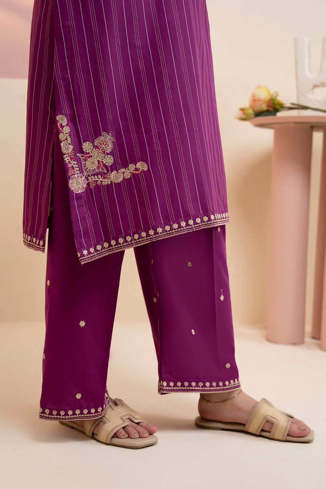 Embroidered Kurta Dupatta Trouser - 3389