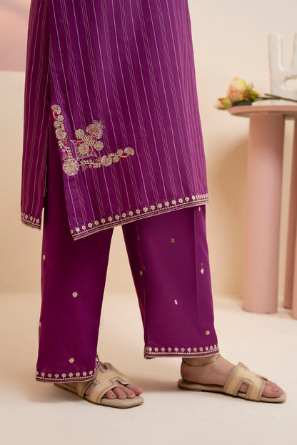Embroidered Kurta Dupatta Trouser - 3389