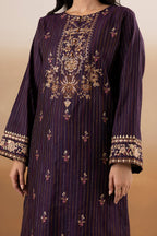 Embroidered Kurta Shawl Trouser - 3393
