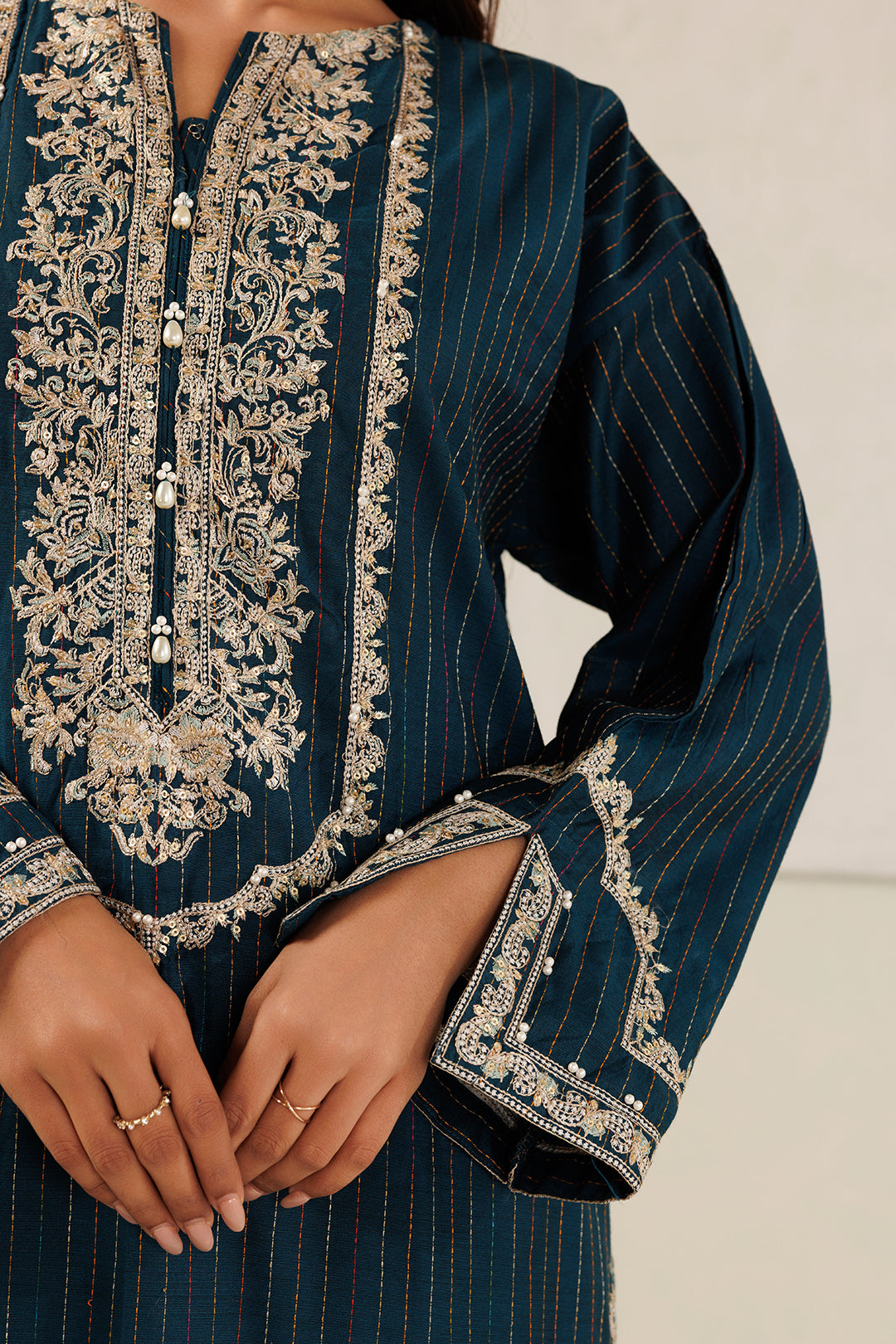 Embroidered Kurta Dupatta Trouser - 3394