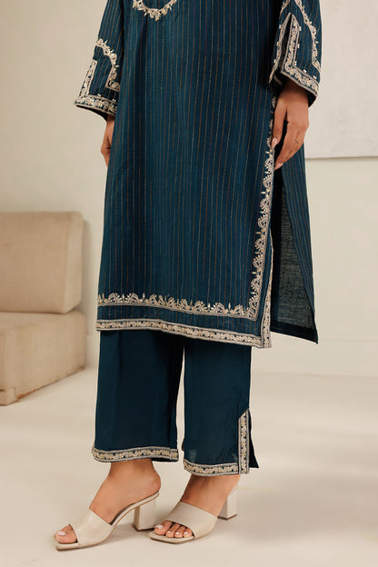 Embroidered Kurta Dupatta Trouser - 3394