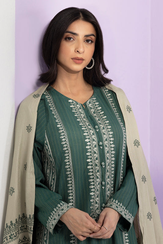 Embroidered Kurta Dupatta Trouser - 3372