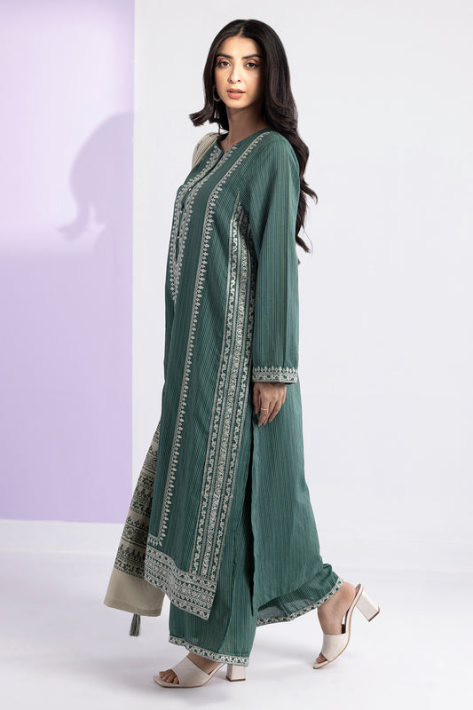 Embroidered Kurta Dupatta Trouser - 3372