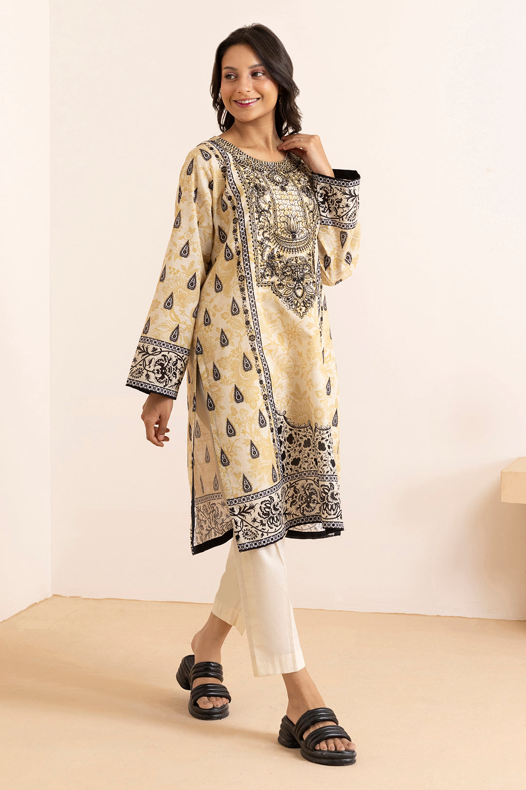 Embroidered Kurta - 2733