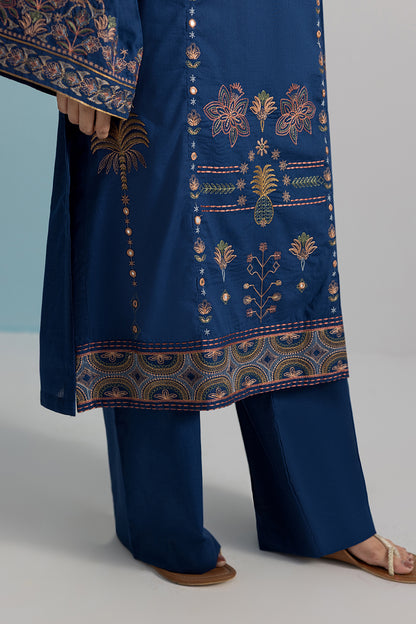 Embroidered Kurta Trouser - 2538