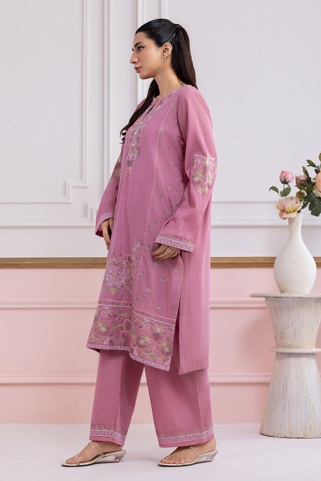 Embroidered Kurta Trouser - 2539