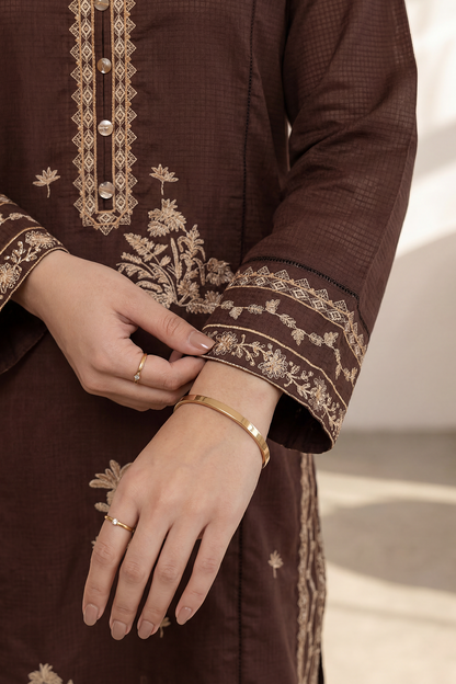 Embroidered Kurta Trouser - 2544