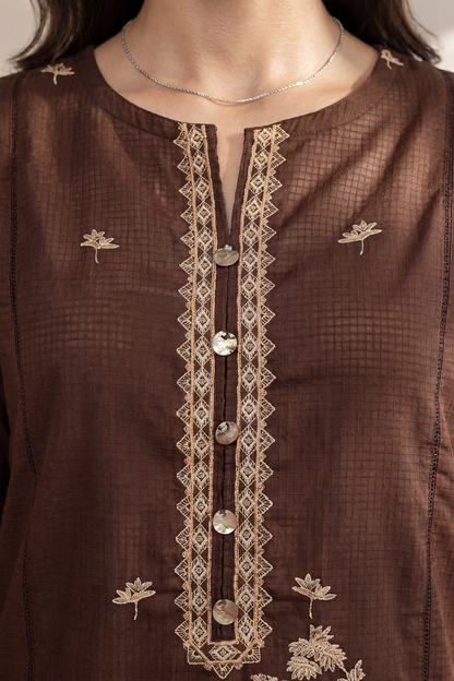Embroidered Kurta Trouser - 2544