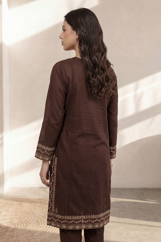 Embroidered Kurta Trouser - 2544