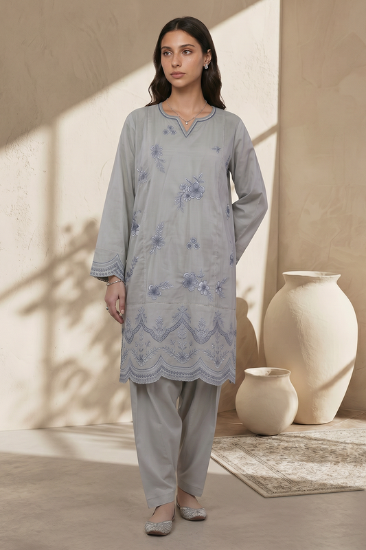 Embroidered Kurta Trouser - 2570
