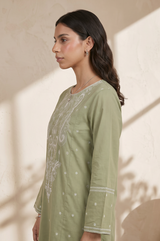 Embroidered Kurta Trouser - 2571