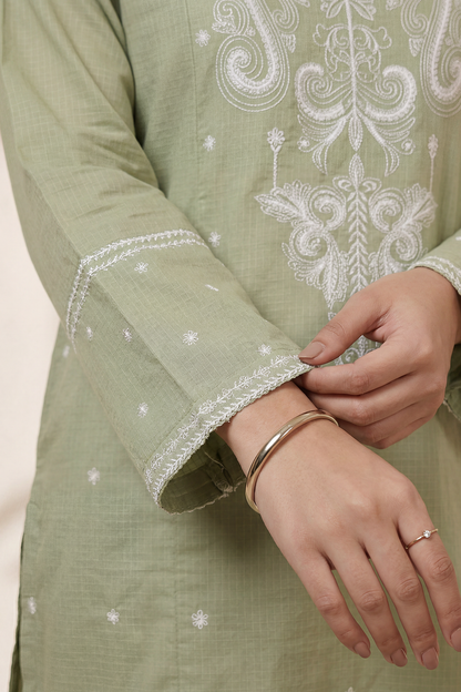 Embroidered Kurta Trouser - 2571