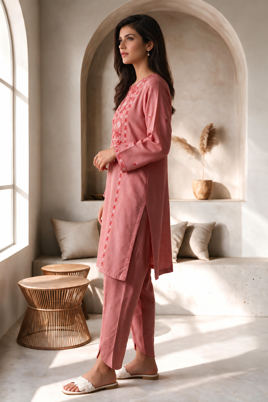 Embroidered Kurta Trouser - 2768