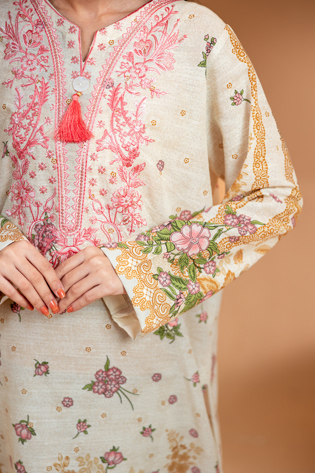 Embroidered Kurta Dupatta - 2773