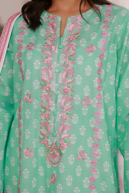 Embroidered Kurta Shawl Trouser - 2881