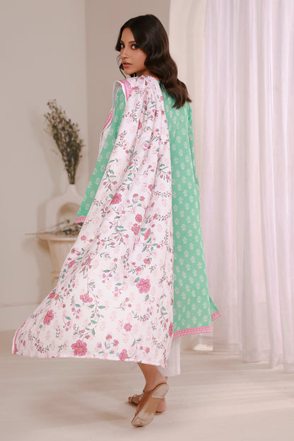 Embroidered Kurta Shawl Trouser - 2881