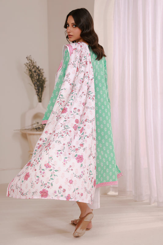 Embroidered Kurta Shawl Trouser - 2881